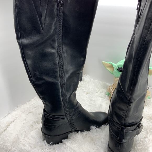 Sole Sensability Black Faux Leather Riding Boots 9 - Picture 9 of 12